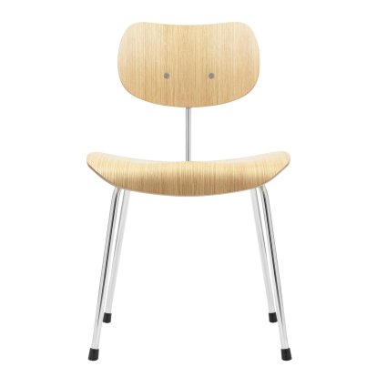SE 68, Non-stackable, Without upholstery, Chrome-plated, Without armrests, Oak, natural