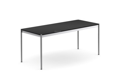 USM Haller Table, 175 x 75 cm, Wood, Black lacquered oak