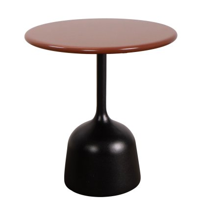 Glaze Side Table, Aluminium - Desert red, Lava grey