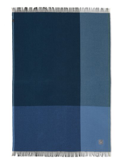 Colour Block Blanket, Black/blue