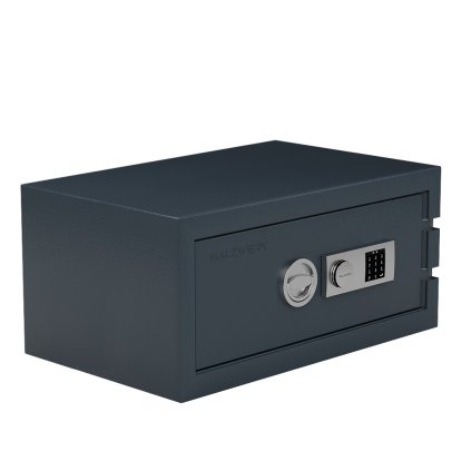 Balzsafe Connect Safe for USM Haller Shelves, 75 cm x 35 cm x 50 cm, Anthracite RAL 7016, Electronic combination lock with master key
