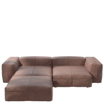Vetsak Sofa Set 3, Leather - Stone, Without cushion