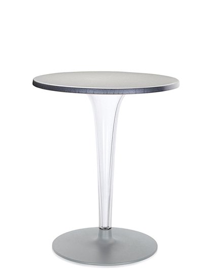 TopTop Dining Table Small, Round Ø 60 x H 72 cm, Scratch-resistant Werzalit, Aluminium