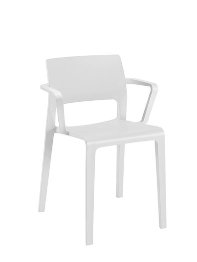Juno Chair, White, With armrests