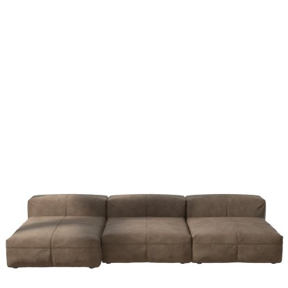Vetsak Sofa Set 4, Leather - Cacao, Without cushion