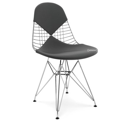 Seat Cushion for Wire Chair (DKR/DKW/DKX/DKL/LKR), Seat and backrest cushion (Bikini), Hopsak, Dark grey