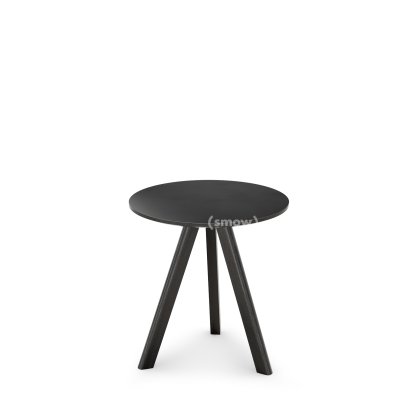 Copenhague Round Table CPH20, Ø 50 x H 49, Black lacquered oak, Linoleum black