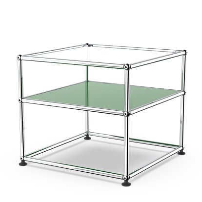 USM Haller side table Type II, Glass, USM green