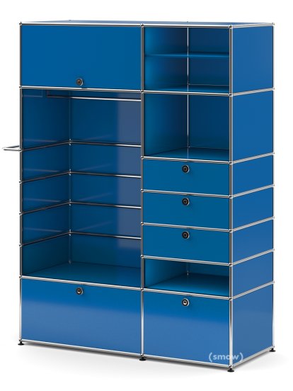 USM Haller Wardrobe Model II, Gentian blue RAL 5010