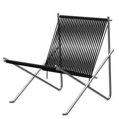 PK4, Black, Stainless steel, brushed