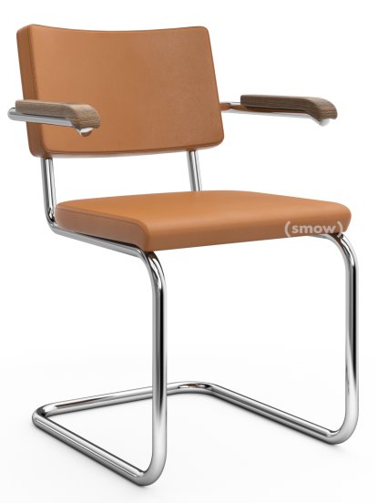 S 32 PV / S 64 PV Pure Materials Cantilever Chair, Nappa Leather cognac, Walnut