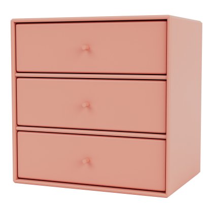 Montana Mini, Module with 3 drawers, Rhubarb