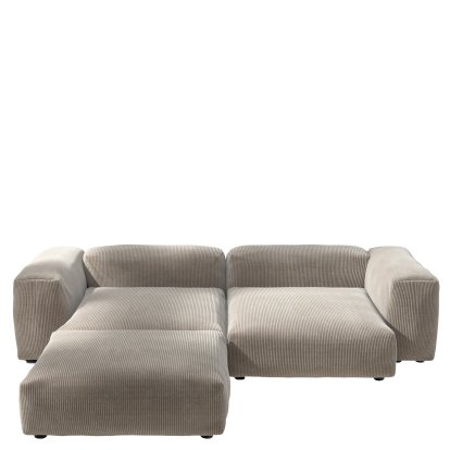 Vetsak Sofa Set 3, Cord velours - Platinum, Without cushion