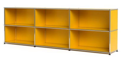 USM Haller Sideboard XL, Customisable, Golden yellow RAL 1004, Open, Open