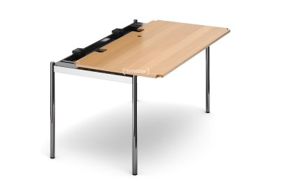 USM Haller Table Advanced, 150 x 75 cm, 05-Natural beech, Hatch right