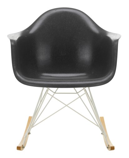 Eames Fiberglass Armchair RAR, Eames elephant hide grey, White, Yellowish maple