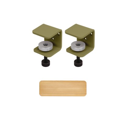 Tiptoe Wall Shelf, Solid Oak, Wall shelf 60 cm, TipToe x HEJU - Heather green
