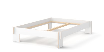 Siebenschläfer, 140 x 200 cm, Without headboard, White, Without slatted base