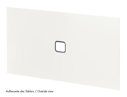 USM Haller Panel With Cable Cut-Out, 35 x 35 cm, Pure white RAL 9010, Centre centre