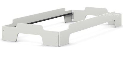 Rolf Heide Stacking Bed Comfort, 100 x 200, Light grey lacquered, Without slatted frame