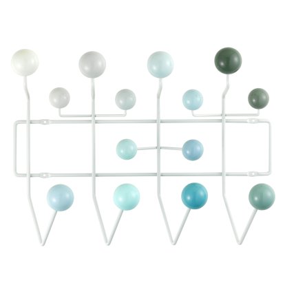 Hang It All, White: Balls blue tones