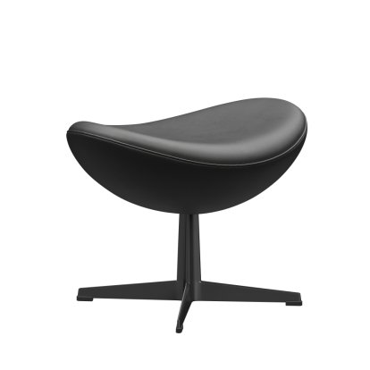Details Fritz Hansen Egg Footstool Egg Footstool, Leather Essential, Black, Black