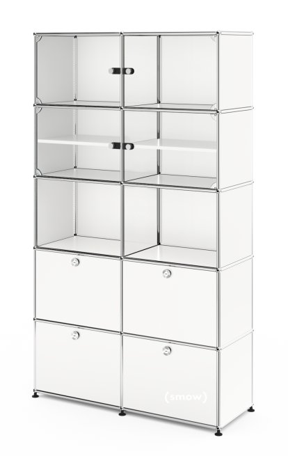 Details USM Haller USM Haller Vitrine USM Haller Vitrine, H 179 x W 103 x D 38 cm, Pure white RAL 9010, No locks