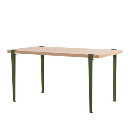 Balthazar Dining Table, Oak finish, Rosemary green