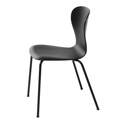 S 220, Without armrests, Black stained oak (TP 29), Deep black matt powder coated