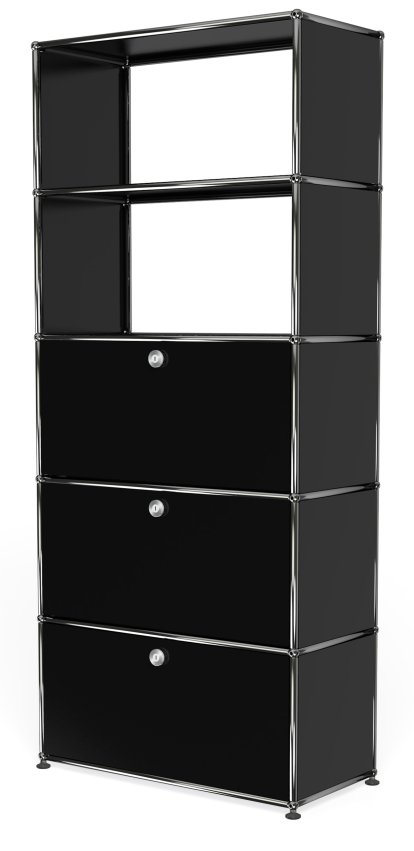 Details USM Haller USM Haller Storage Unit with Drop-down Doors and Drawer USM Haller Storage Unit with Drop-down Doors and Drawer