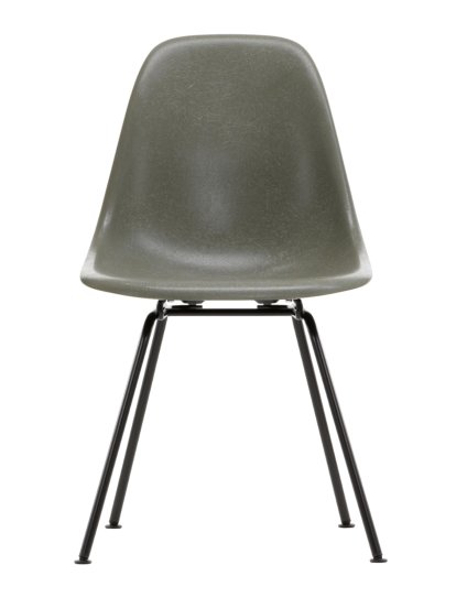 Eames Fiberglass Chair DSX, Eames raw umber, Powder-coated basic dark smooth