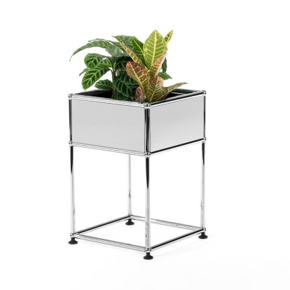 USM Haller Plant Side Table Type 2, USM matte silver, 35 cm