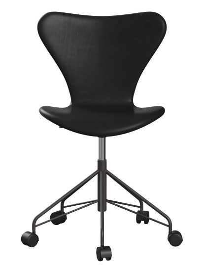 Series 7 Swivel Chair 3117 / 3217 Full Upholstery, Without armrests, Leather Grace black, Warm graphite