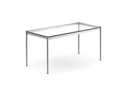 USM Haller Table, 150 x 75 cm, Glass, Transparent