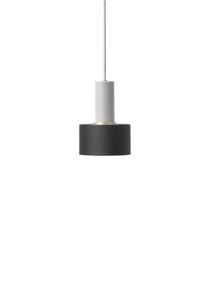 Collect Lighting, Low, Light grey, Disc, Black
