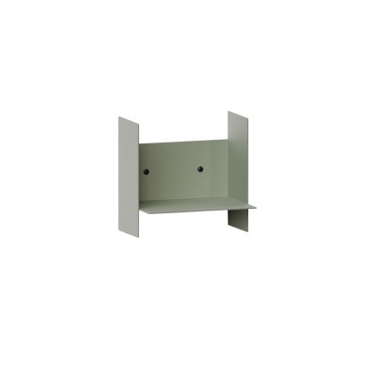 Pli Wall Shelf Classic, 20 cm, Eucalyptus grey, Without hooks