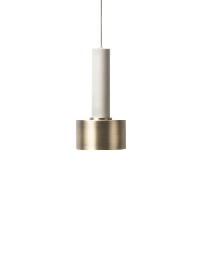 Details Ferm Living Collect Lighting Collect Lighting, High, Light grey, Disc, Brass