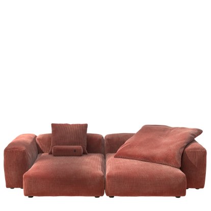 Vetsak Sofa Set 2, XL, Cord velours - Brick, With cushions