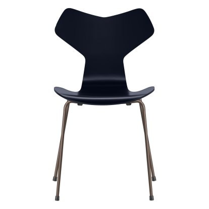 Grand Prix 3130 Chair, Lacquer, Midnight blue, Brown bronze