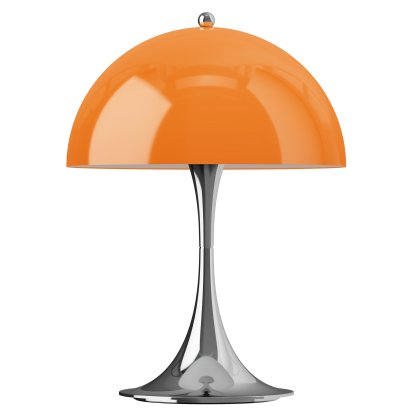 Panthella 250 Portable Lamp, Chrome opal orange