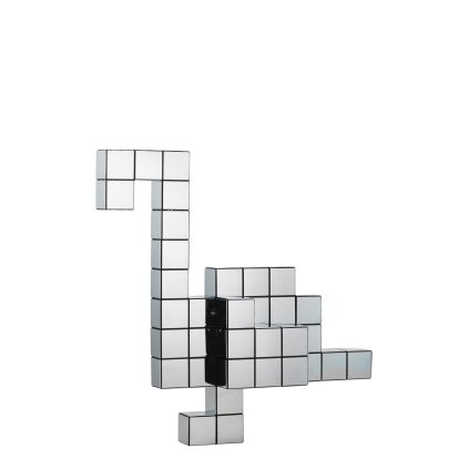 Panton Cubes Plug-in Figure, Flamingo , Chrome
