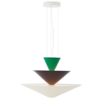 Details &Tradition Gio Pendant Lamp Gio Pendant Lamp, Ø 92 cm x H 61 cm, Signal green, deep blue & ecru white