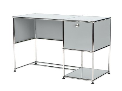 Details USM Haller USM Haller Home Office Desk USM Haller Home Office Desk, USM matte silver, With cable entry hole