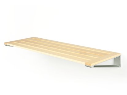 Knax Shoe Rack, Shoe Rack 8 (80 cm), Maple clear varnished, Grey
