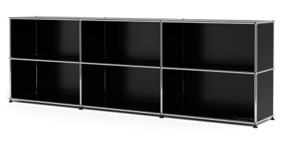 USM Haller Sideboard XL, Customisable, Graphite black RAL 9011, Open, Open