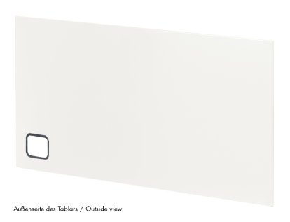 USM Haller Panel With Cable Cut-Out, 75 x 50 cm, Pure white RAL