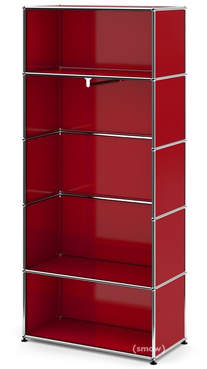 USM Haller Clothes Rack M with Rail, Model I, USM ruby red