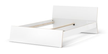 Stockholm Bed, 140 x 200 cm, White, With headboard, Without slatted frame