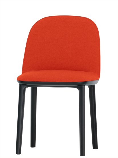 Softshell Side Chair, Orange, Felt pads for hard floor surfaces