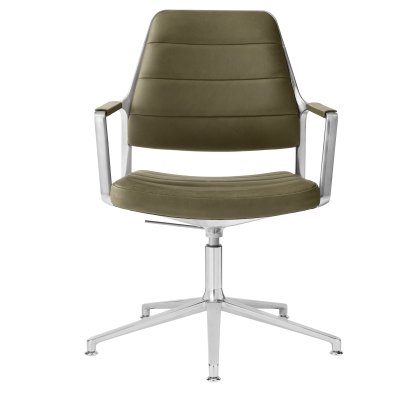 Swivel 455+ Swivel Chair, Fixed base, Bosco green leather